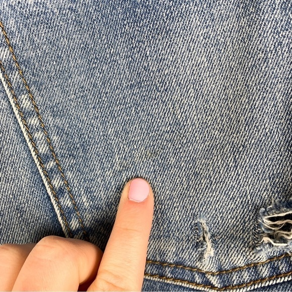 Pistola Winston High Rise Distressed Cutoff Denim Shorts Sz 28 - Picture 12 of 13